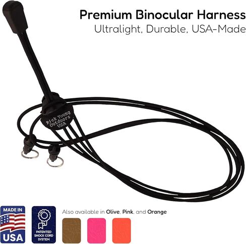 Premium Binocular Harness - Adjustable Chest Strap for Hunting, Birding & Hiking - Comfortable Waterproof Quick-Release System (Black) in Saudi Arabia