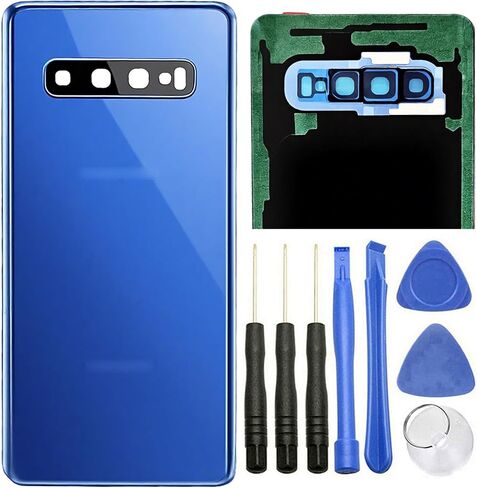 ubrokeifixit Galaxy S10 G973 Rear Back Glass Door Cover Replacement for Samsung Galaxy S10 6.1" G973 G973U G973W G973F,w/Camera Lens (Black) in Kuwait