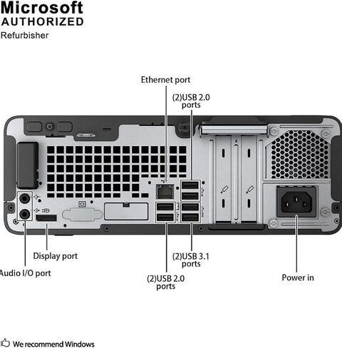 HP ProDesk 400 G5 SFF High Performance RGB Desktop Computer, Intel Quad-Core i3-8100 3.60 GHz, 16G DDR4, 1T SSD, WiFi, BT, DP, Windows 11 Pro 64 (Renewed) in Saudi Arabia