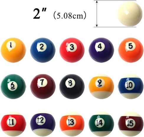 TGA Sports Billiards Pool Ball Set - Regulation Size 2-1/4" Full 16 Pool Ball Set in Saudi Arabia