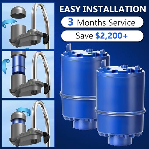استبدال مرشح مياه الصنبور لنظام PUR و PUR Plus مرشح المياه المركبة RF-9999 RF-3375 FM-2500V FM-3700 FM-3400B الترشيح المعدني الطبيعي 2 حزمة من Tomoon in Saudi Arabia