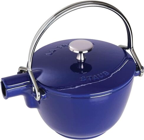 Staub Cast Iron 1-qt Round Tea Kettle - Basil, Made in France in Saudi Arabia