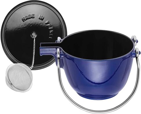 Staub Cast Iron 1-qt Round Tea Kettle - Basil, Made in France in Saudi Arabia