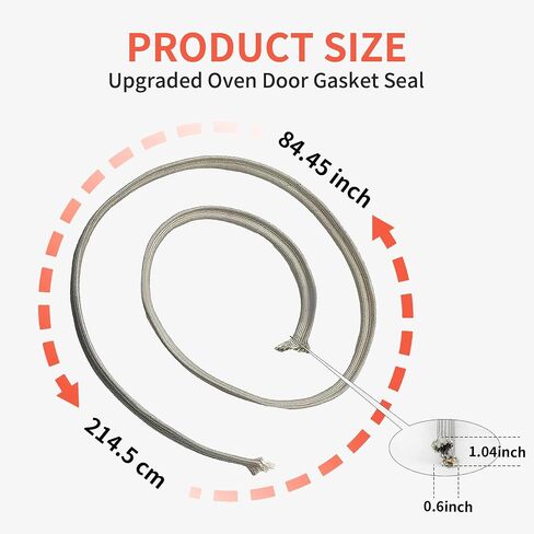 WB4K1 Cosamatcozon Upgraded Oven Door Gasket Seal (Approximate Length is 84.45") - Compatible with Some GE, Hotpoint and Kenmore Ranges or Ovens in Saudi Arabia