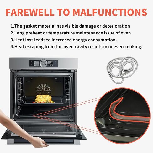 WB4K1 Cosamatcozon Upgraded Oven Door Gasket Seal (Approximate Length is 84.45") - Compatible with Some GE, Hotpoint and Kenmore Ranges or Ovens in Saudi Arabia