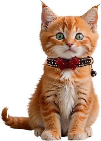 2 Pack Cat Collar Pink Floral with Bell and Removable Flower Bowtie Breakaway Adjustable Cat Collar for Girl Kitten Puppy Small Cats Dogs Daily Decoration (XQ8-5) in Kuwait
