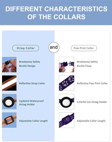 0.5in * 8-13in 1Pcs Pet Collar for AirTag,with cat paw Prints with Buckle - Nylon Collar for Medium & Large Dogs - Durable & Comfortable - for Daily Walks & Outdoor Adventures,Black in Saudi Arabia