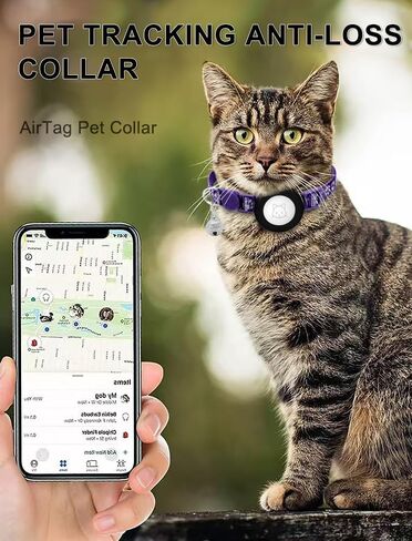 0.5in * 8-13in 1Pcs Pet Collar for AirTag,with cat paw Prints with Buckle - Nylon Collar for Medium & Large Dogs - Durable & Comfortable - for Daily Walks & Outdoor Adventures,Black in Saudi Arabia