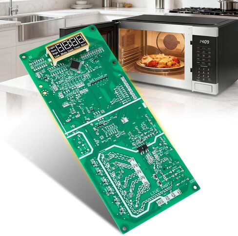 WB27X29801 Microwave Main Control Board with White LED - for GE Microwaves JNM3163DJ2BB, JNM3163DJ2WW,JNM3163RJ5SS, Replacement Part Control Board Numbers WB27X38153, 4586374, AP6327864, PS12299300 in Saudi Arabia