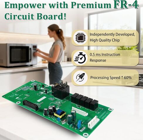 WB27X29801 Microwave Main Control Board with White LED - for GE Microwaves JNM3163DJ2BB, JNM3163DJ2WW,JNM3163RJ5SS, Replacement Part Control Board Numbers WB27X38153, 4586374, AP6327864, PS12299300 in Saudi Arabia