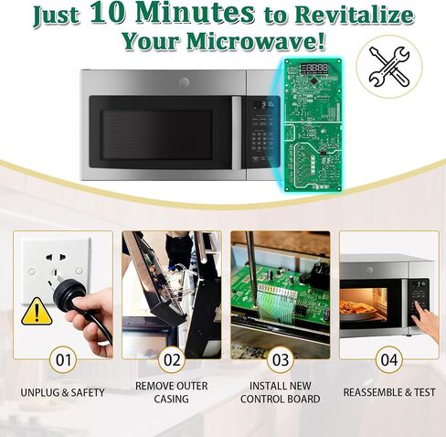 WB27X29801 Microwave Main Control Board with White LED - for GE Microwaves JNM3163DJ2BB, JNM3163DJ2WW,JNM3163RJ5SS, Replacement Part Control Board Numbers WB27X38153, 4586374, AP6327864, PS12299300 in Saudi Arabia
