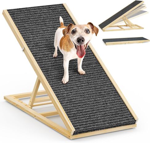 Dog ramp for Couch–Non-Slip,Sturdy Build Foldable Dog ramp–Supports up to 200lbs – Adjustable 12'' to 22'' in Saudi Arabia