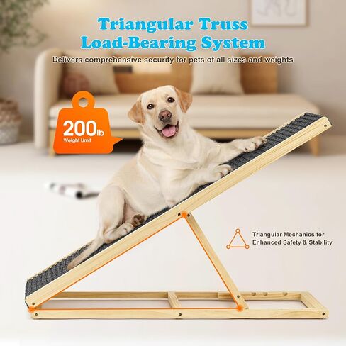 Dog ramp for Couch–Non-Slip,Sturdy Build Foldable Dog ramp–Supports up to 200lbs – Adjustable 12'' to 22'' in Saudi Arabia