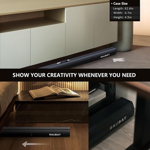 【Wider Style】 RAUBAY 78.7 x 82.7in Large Collapsible Black Backdrop Screen in Kuwait