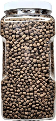Aquatic Foods Inc. كريات البلطية، 45% بروتين عائمة 7.5 ملم (5/16 بوصة) لجوائز الأوسكار الأكبر، البلطي في أمريكا الوسطى وأمريكا الجنوبية...جرة صغيرة 8 أونصة in Kuwait