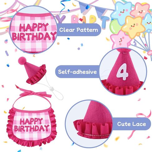 Cat Birthday Outfit Set, Birthday Bandana and Hat with 0-9 Numbers, Plush Birthday Cake and Funny Hanging Cat Toy with Catnip, Sweet Birthday Gift for Celebration (Blue) in Saudi Arabia
