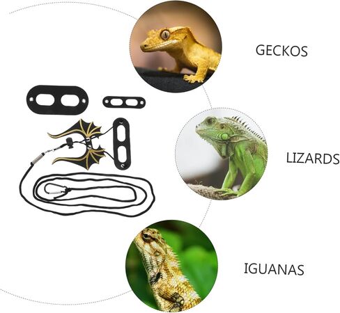 GALPADA Adjustable Lizard Traction Rope Harness Wings for Reptiles Suitable for Small Pets Lightweight and Sturdy Leash for Outdoor Walking in Saudi Arabia