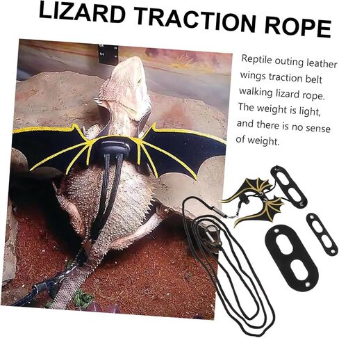 GALPADA Adjustable Lizard Traction Rope Harness Wings for Reptiles Suitable for Small Pets Lightweight and Sturdy Leash for Outdoor Walking in Saudi Arabia