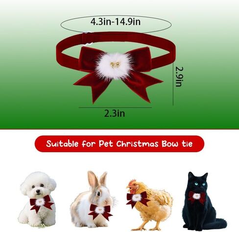 عطلة الأقواس للكلاب القطط جرو الحيوانات الأليفة الشريط القوس التعادل لطوق الكلب لعيد الميلاد حزب الملحقات للحيوانات الاليفة الكلب القط الأحمر القوس التعادل الكلب الياقات للكلاب المتوسطة جرو العلاقات القوس للبنين بنات عيد الميلاد ربطة عنق in Kuwait