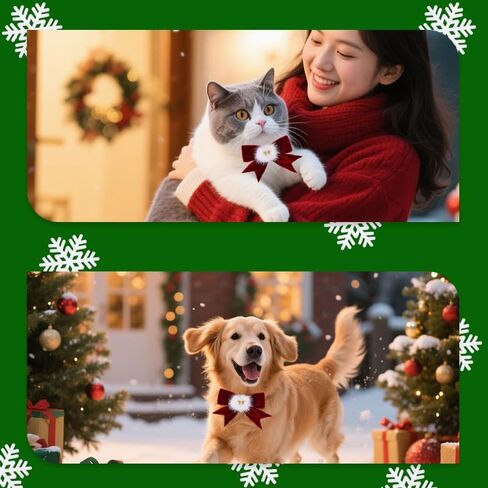 عطلة الأقواس للكلاب القطط جرو الحيوانات الأليفة الشريط القوس التعادل لطوق الكلب لعيد الميلاد حزب الملحقات للحيوانات الاليفة الكلب القط الأحمر القوس التعادل الكلب الياقات للكلاب المتوسطة جرو العلاقات القوس للبنين بنات عيد الميلاد ربطة عنق in Kuwait