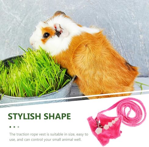 VOSAREA Cartoon Dinosaur PET Harness Leash for Small Pets Wear-Resistant Ferret Leash Adjustable Vest Escaping Design for Ferrets and Guinea Pigs in Saudi Arabia