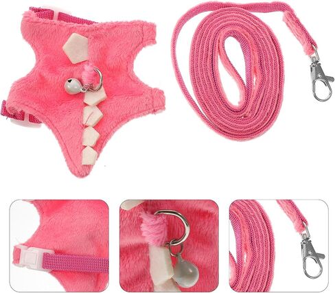 VOSAREA Cartoon Dinosaur PET Harness Leash for Small Pets Wear-Resistant Ferret Leash Adjustable Vest Escaping Design for Ferrets and Guinea Pigs in Saudi Arabia
