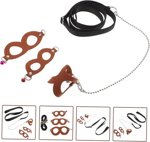 SUPVOX Adjustable Sugar Glider Traction Rope Bite-Resistant Chain Brown Outdoor Leash for Small Pets for Sugar Gliders and Other Small Animals in Saudi Arabia