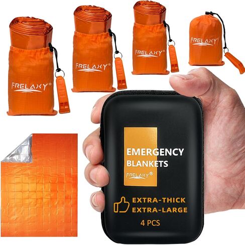 Frelaxy Emergency Blanket 2 Pack, Extra Thick Large Space Blankets in Kuwait