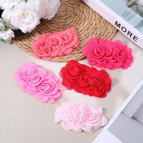 5 PCS Dog Collar Flowers, Dog Collar Charms Flower Set Multicolored Pet Flowers Bow Ties for Cat Puppy Dogs Collars Grooming Accessories in Kuwait