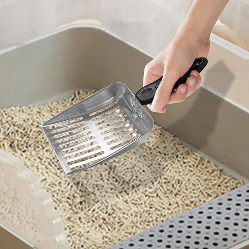 Stainless Steel Cat Litter Scoop, Large Pet Litter Scoop, Thick and Durable Cat Litter Cleaning Tool in Saudi Arabia