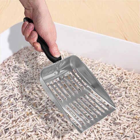 Stainless Steel Cat Litter Scoop, Large Pet Litter Scoop, Thick and Durable Cat Litter Cleaning Tool in Saudi Arabia