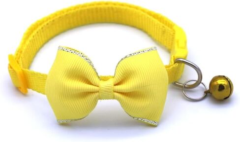 Pet Collar Strap with Bell Pet Accessories Multicolor Cat Bow Headband Collar Cute Cat Collar(Red) in Saudi Arabia