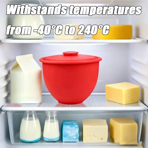 1PCS Silicone Mixing Bowl Liner with Lid, Tailor-made for the 5 Qt KitchenAid Mixers,Enhancing Your Baking Experience without the Need for Additional Bowls(Black)(with Oven mitts) in Saudi Arabia