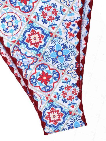 Seamoly Picot Trim Bow Dick Halter Tie Triangle String Tie Side Bikini in Saudi Arabia