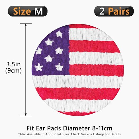 Geekria 2 Pairs Flex Fabric Headphones Ear Covers - Product Safety Certified - Washable & Stretchable Earcup Protectors for Over-Ear Headsets, Sweat Pads for Gym, Gaming (Size M/Black) in Kuwait