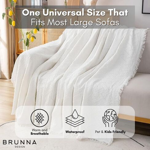 Couch and Sofa Covers with Pet Hair Removal Tool Included, Universal Size Throw Blanket 91"x134", Couch Cover for Dogs Washable, Seat Covers, Sofa Furniture Protector. in Saudi Arabia