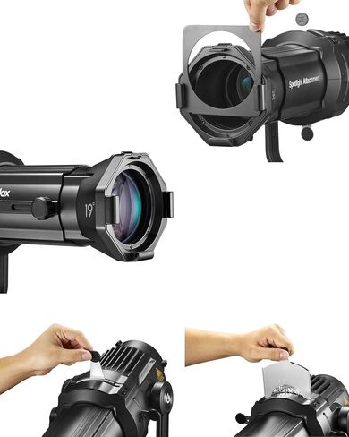 Godox VSA-36K كشاف ضوئي مرفق مكثف أنف مخروطي بصري مع مجموعة عدسات 36 درجة لفلاش Bowens Mount Studio Strobe Monolight Flash وإضاءة LED مستمرة in Saudi Arabia