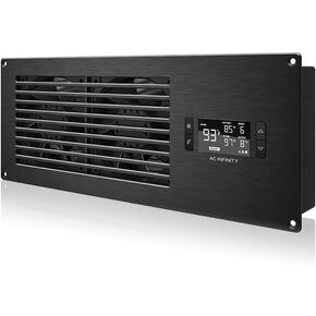AC Infinity AIRFRAME T7 Black, High-Airflow Cooling Fan System 17", Exhaust Airflow, for AV Equipment Rooms, Closets, and Enclosures in Kuwait