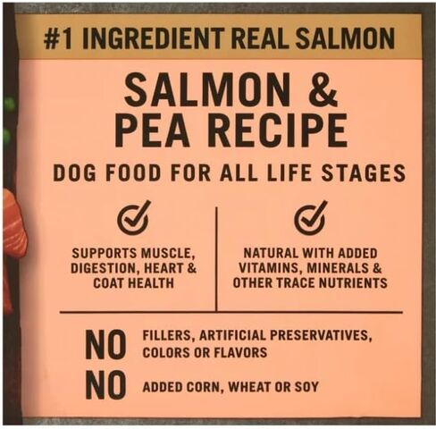 Pure~Balance Wild & Free Salmon & Pea Recipe Dry Dog Food, Grain~Free, Natural Nutrition for All Dog Life Stages, No Fillers or Artificial Preservatives, Supports Healthy Coat & More ~ (11 Lbs). in Saudi Arabia