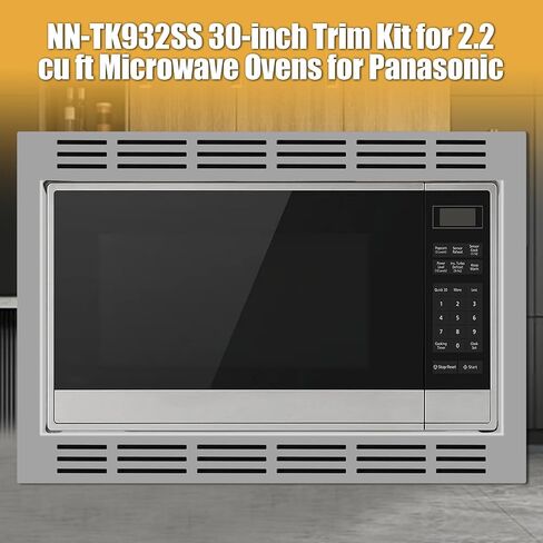 طقم تشذيب NN-TK932SS مقاس 30 بوصة للاستخدام مع أفران الميكروويف من باناسونيك، لفرن ميكروويف سعة 2.2 قدم مكعب، طقم تشذيب ميكروويف مدمج من الفولاذ المقاوم للصدأ مقاس 30 بوصة in Saudi Arabia
