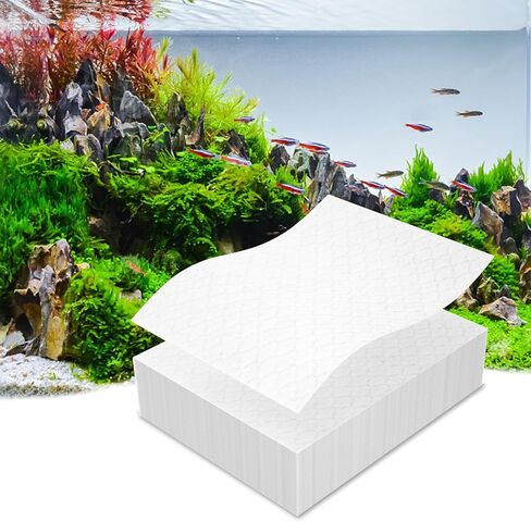 Aquarium Filter Sheets for Water Filtration,Make Cloudy Water Crystal Clear, 50 Count, with All Types of Filters on The Market in Saudi Arabia