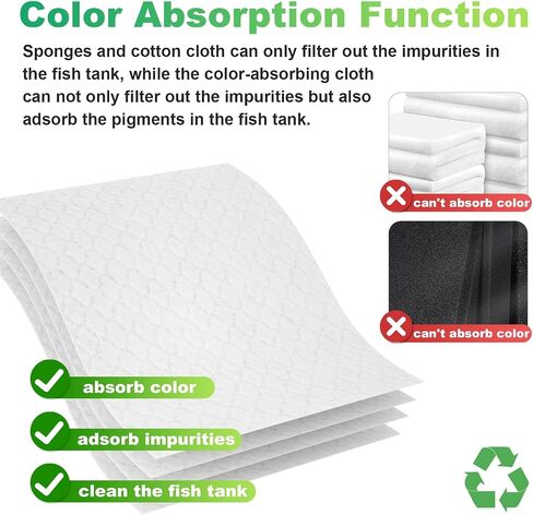 Aquarium Filter Sheets for Water Filtration,Make Cloudy Water Crystal Clear, 50 Count, with All Types of Filters on The Market in Saudi Arabia