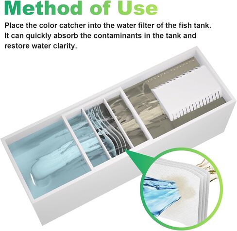 Aquarium Filter Sheets for Water Filtration,Make Cloudy Water Crystal Clear, 50 Count, with All Types of Filters on The Market in Saudi Arabia