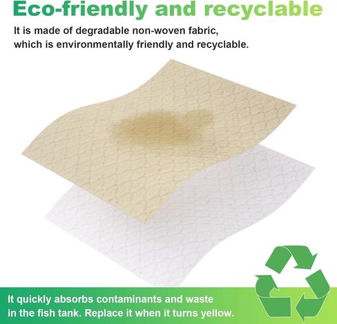 Aquarium Filter Sheets for Water Filtration,Make Cloudy Water Crystal Clear, 50 Count, with All Types of Filters on The Market in Saudi Arabia