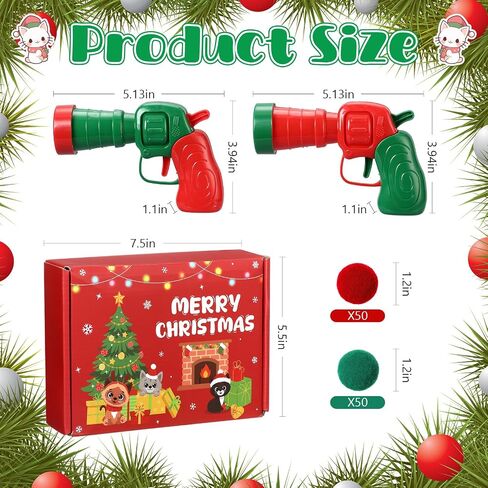 ShinyRelief 102 Pcs Cat Ball Launcher Toy with 100 Plush Cat Balls and 2 Launchers, Christmas Interactive Toy for Bored Indoor Adult Fetch Toys Kitten Toys for Training Playing (5 Colors) in Saudi Arabia