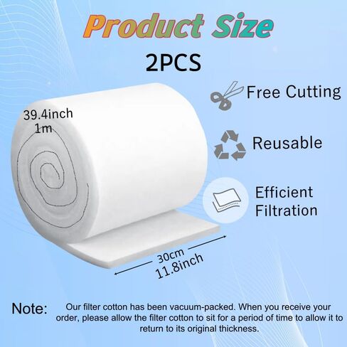 وسادة فلتر حوض السمك 39.4 × 11.8 بوصة لمرشح حوض السمك للمياه النقية الكريستالية وخزان الأسماك والبرك والحديقة والمياه المالحة ونباتات المياه العذبة in Kuwait