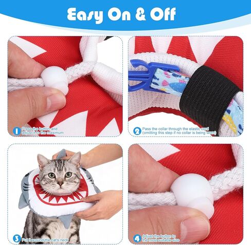 EXPAWLORER طوق مخروطي للقطط ناعم، طوق E لاستعادة القطط بعد الجراحة لوقف لعق، قابل للتعديل مقاوم للماء الرقبة الإليزابيثي الحيوانات الأليفة هريرة جرو دونات وسادة للقطط شفاء الجروح، أسد in Kuwait