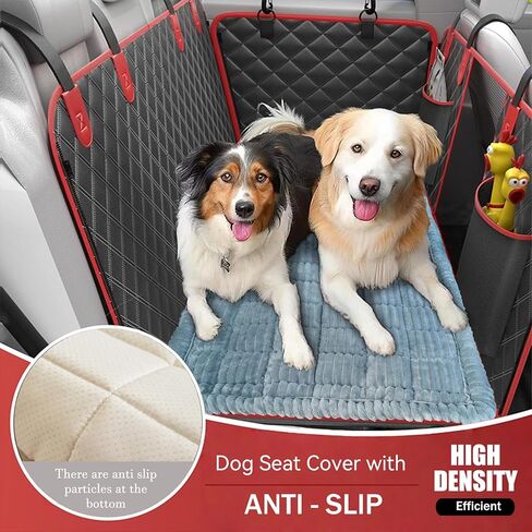 Dog Car Seat Cover for Back Seat, Big Dog Bed for Car, Suitable for Back Seat Extender for Dogs，Backseat Pet Bed Mat，Non-Slip Travel Pet Mat (Striped Light Gray, 24.8"x54") in Saudi Arabia