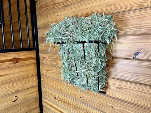 Heavy Duty Steel Wall Hay Rack by Dutch Ranch| Steel Hay Rack for Sheep, Goats & Livestock | Hay Feeder Wall Mount for Easy Hay Storage | Black Hay Rack for Blanket Storage | 18.5" Long | Made in USA in Saudi Arabia