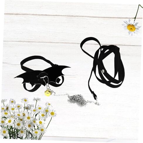 GANAZONO Adjustable Turtle Leash Harness Wing Design Chest Collar for Tortoise Outdoor Walking Control Rope for Reptiles Black in Saudi Arabia